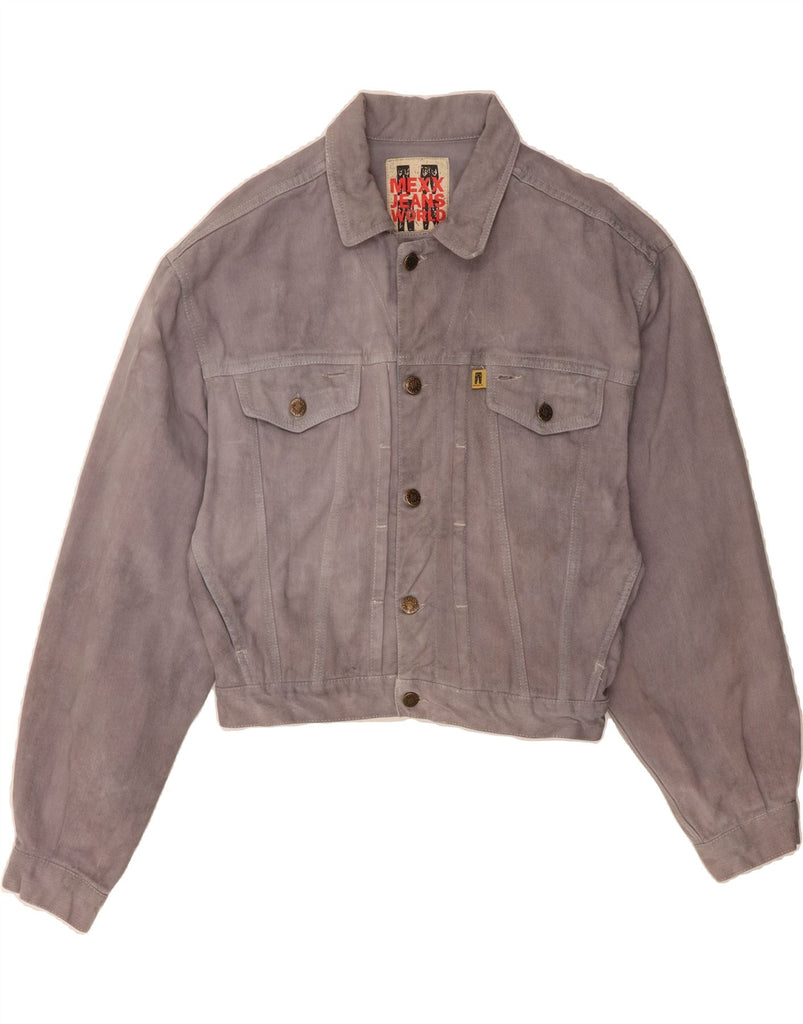 MEXX Womens Denim Jacket UK 16 Large Grey Cotton Vintage Mexx and Second-Hand Mexx from Messina Hembry 