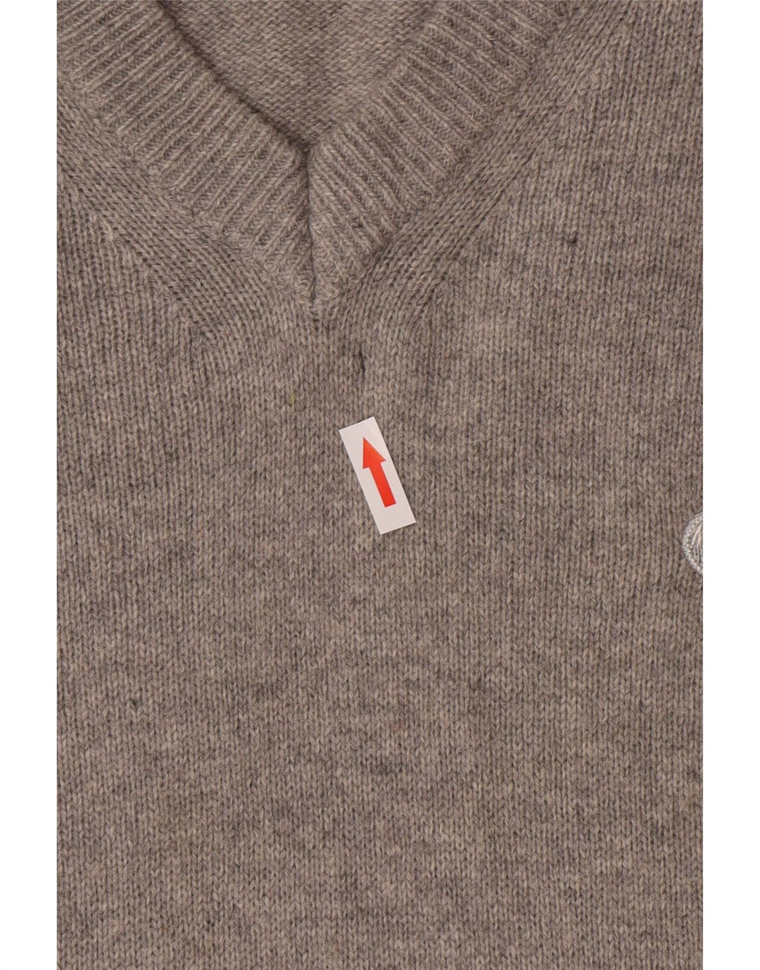 Murphy & Nye Jersey con cuello en V para hombre de lana gris grande