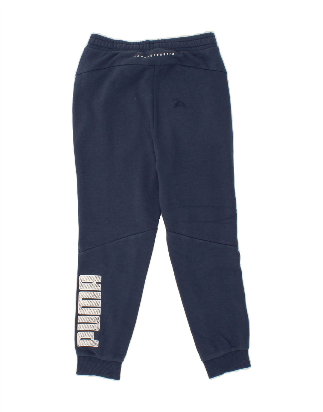 PUMA Boys Graphic Tracksuit Trousers Joggers 9-10 Years  Medium  Navy Blue Vintage Puma and Second-Hand Puma from Messina Hembry 