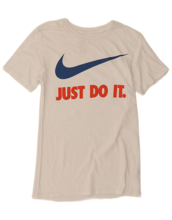 Nike Camiseta gráfica de corte atlético para hombre Top XS Algodón blanco
