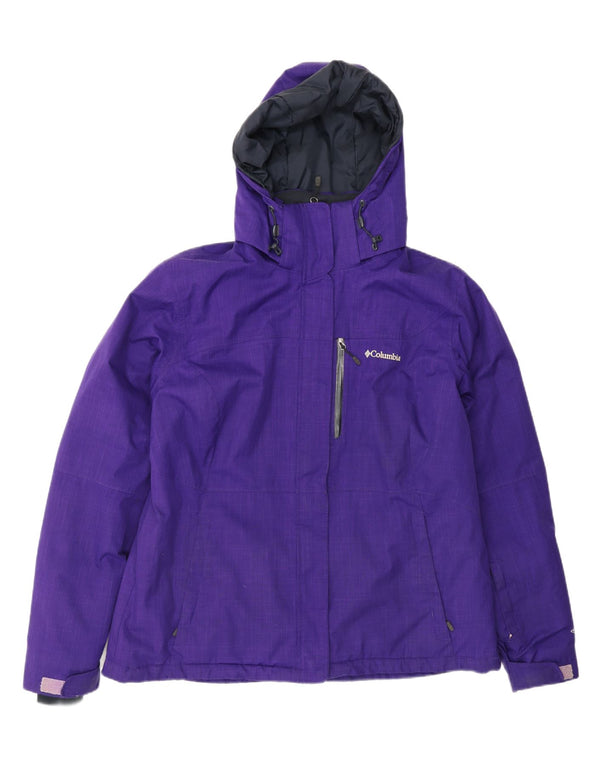 Columbia Chaqueta cortavientos con capucha para mujer ES 40 XL Poliéster morado