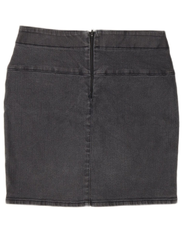 Zara Minifalda Vaquera Mujer EU 36 XS W26 Gris