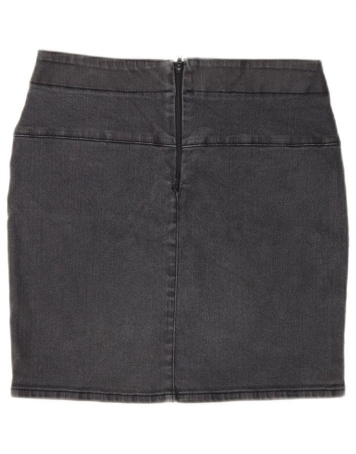 Zara Minifalda Vaquera Mujer EU 36 XS W26 Gris