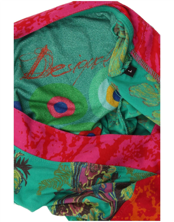 Desigual Vestido tubo con estampado abstracto para mujer Reino Unido 44 Algodón verde grande