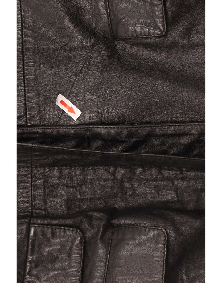 Tenax Abrigo de cuero para mujer IT 46 Grande Negro