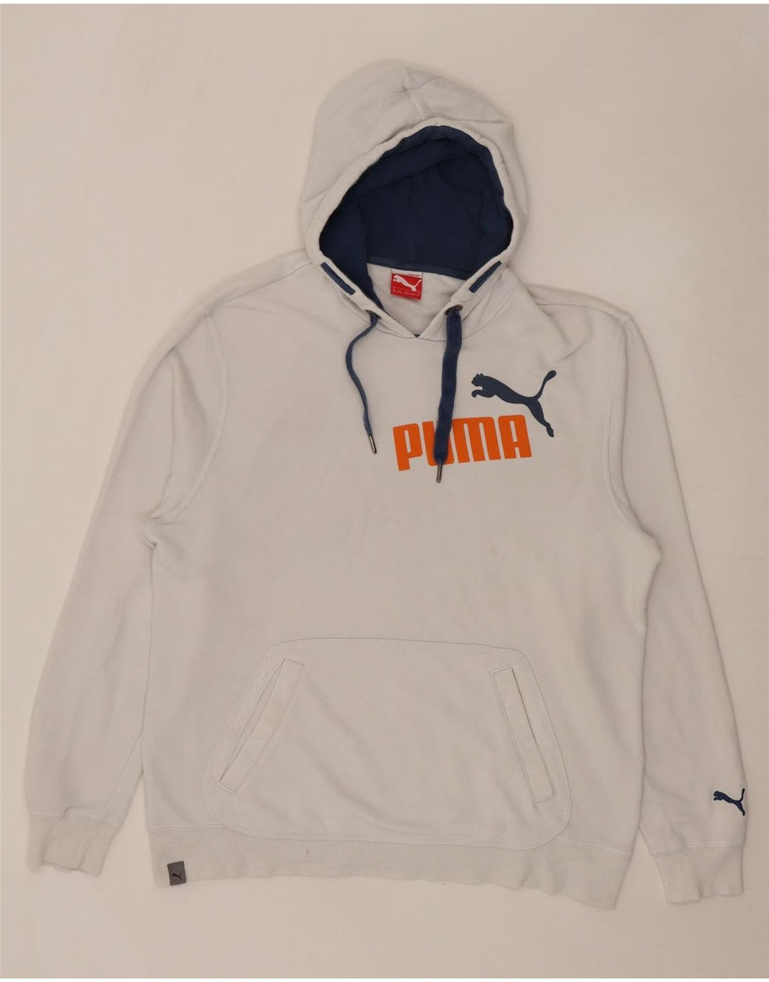 PUMA Sudadera con capucha gráfica para hombre XL Blanco