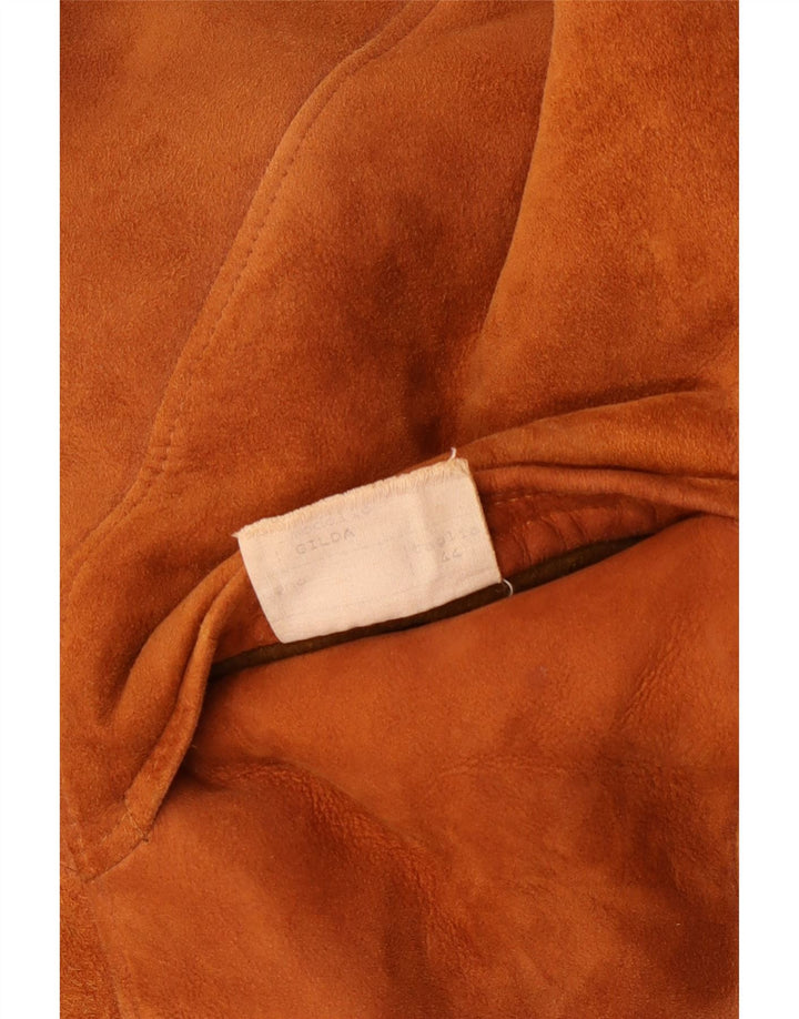 Vintage mujer shearling abrigo IT 44 Medio Beige Shearling Clásico