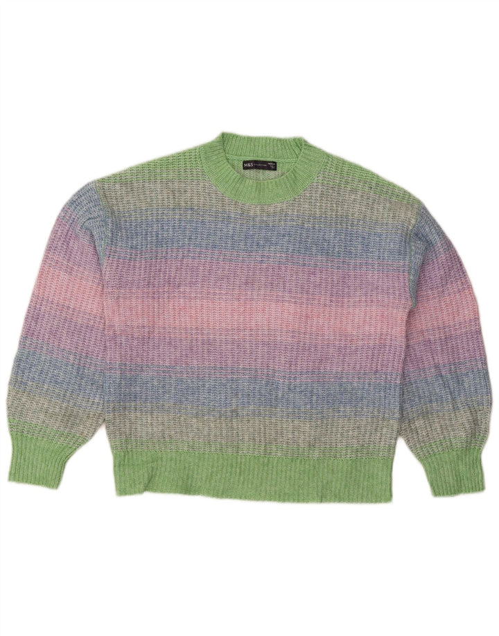 Marks & Spencer Jersey de cuello redondo para mujer, talla 40, talla M, multicolor