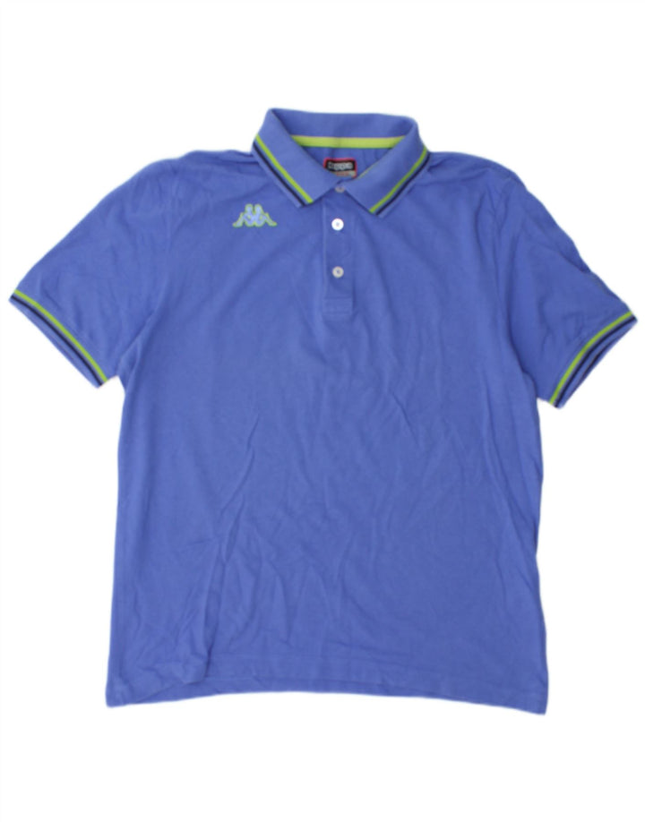 Polo Kappa Hombre Grande Azul Algodón