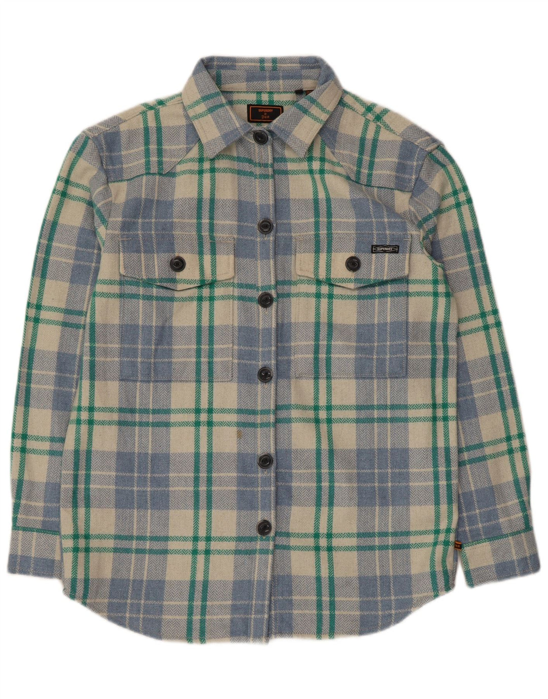 Superdry Camisa De Franela Extragrande Para Mujer UK 40 Small Multicolor Check