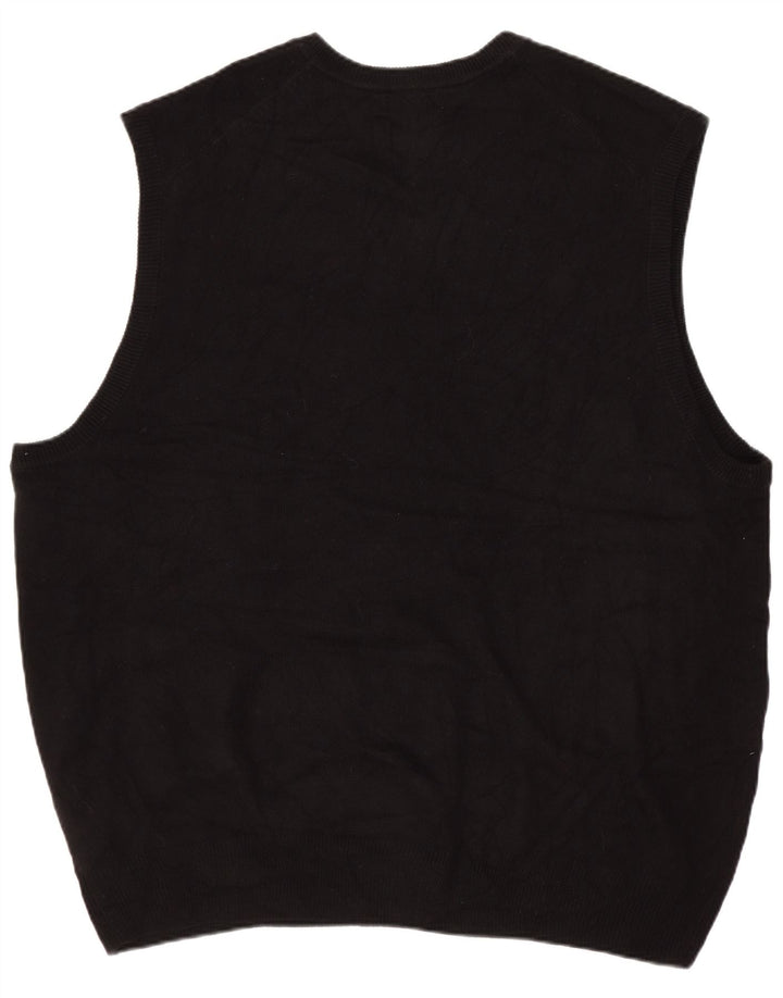 Dockers Chaleco para hombre Camiseta sin mangas 2XL Negro Argyle/Diamante Acrílico