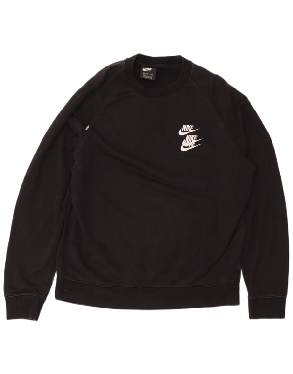 Nike - Sudadera con gráfico para hombre, talla grande, algodón negro