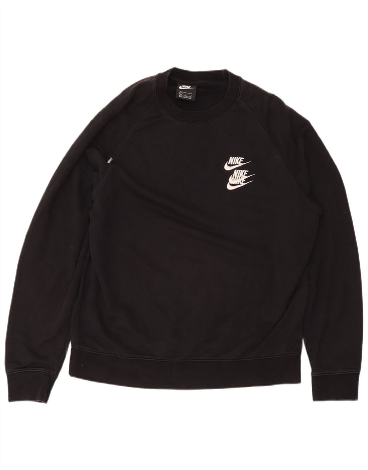 Nike - Sudadera con gráfico para hombre, talla grande, algodón negro