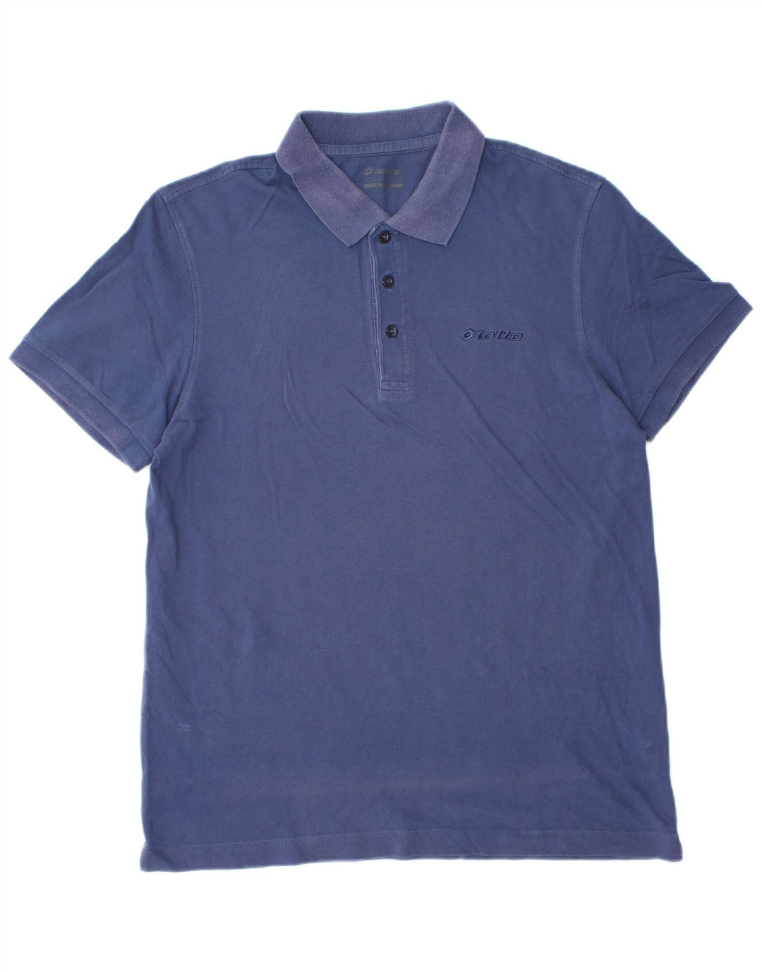 Polo Lotto Hombre Grande Azul Algodón