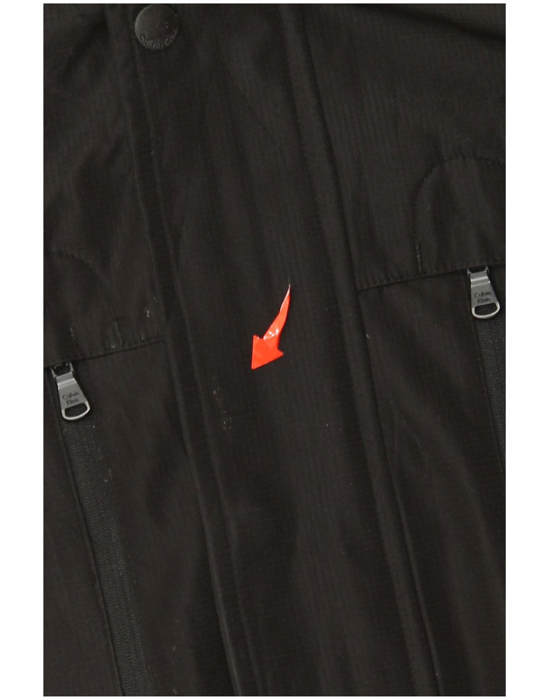 Calvin Klein Chaqueta cortavientos con capucha para hombre UK 40 Grande Poliéster negro