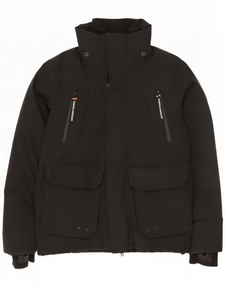 Superdry Chaqueta acolchada holgada para hombre ES 36 Pequeña Poliéster negro