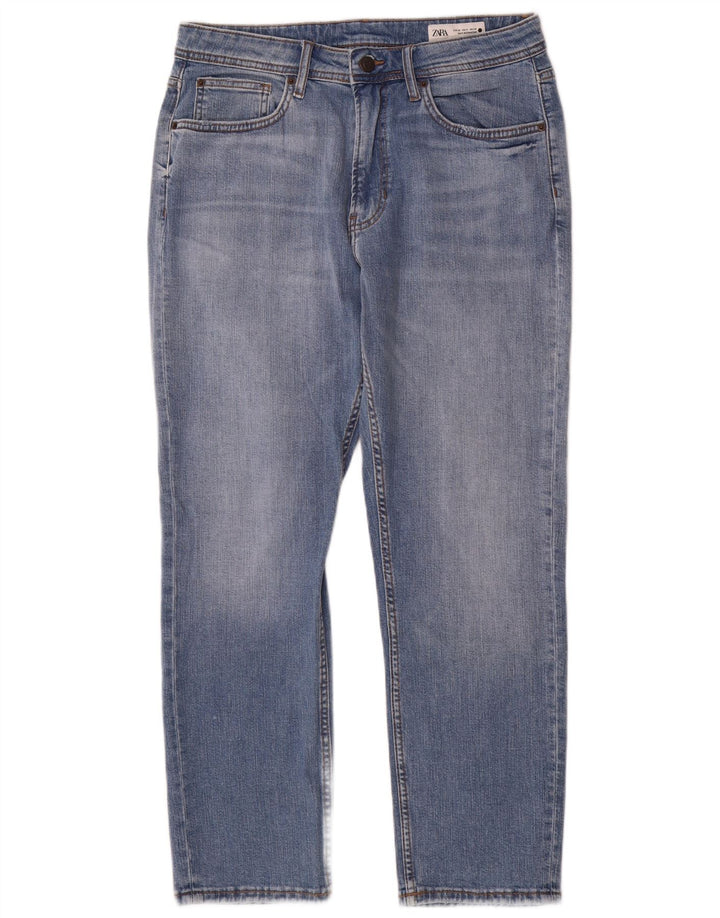 Zara Jeans Rectos Mujer EU 40 Medium W30 L29 Algodón Azul