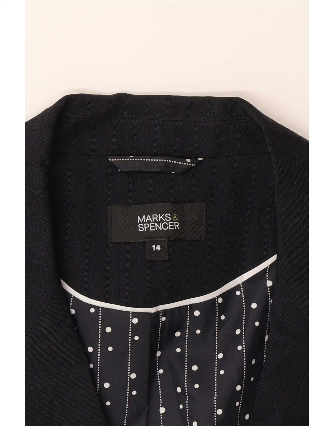 Marks & Spencer Chaqueta tipo blazer con 1 botón para mujer, talla 44, talla mediana, azul marino