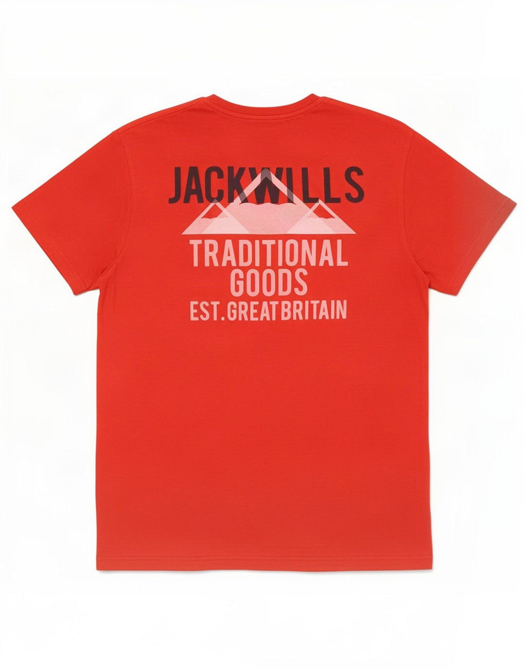 Jack Wills - Camiseta gráfica para hombre, color rojo medio, algodón
