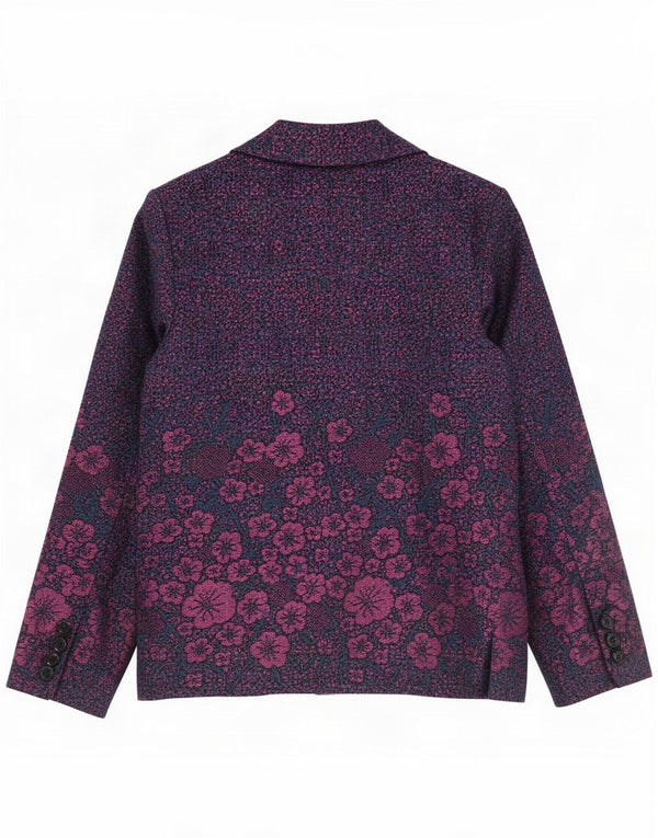 Chaqueta tipo blazer de 4 botones para mujer de Castle of Ireland UK 44 Medium Purple Floral