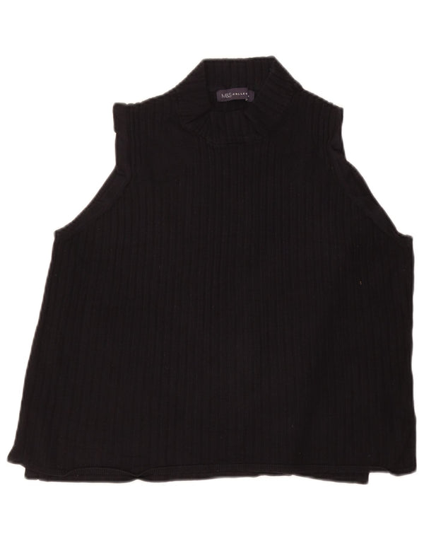 Marks & Spencer Top corto sin mangas para mujer UK 20 2XL Viscosa negra