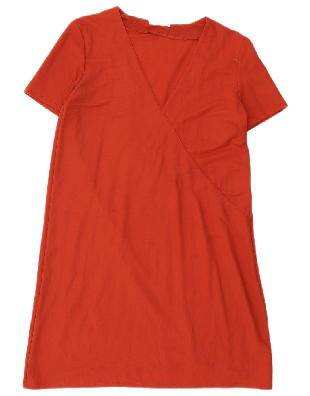 Zara Vestido Acampanado para Mujer UK 44 Viscosa Roja Mediana