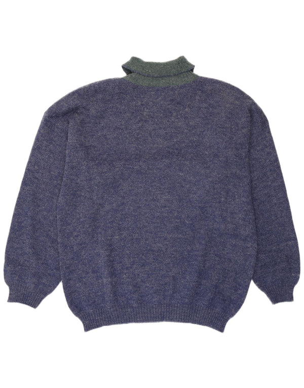 Blue Flame Jersey con cuello tipo polo gráfico para hombre XL moteado
