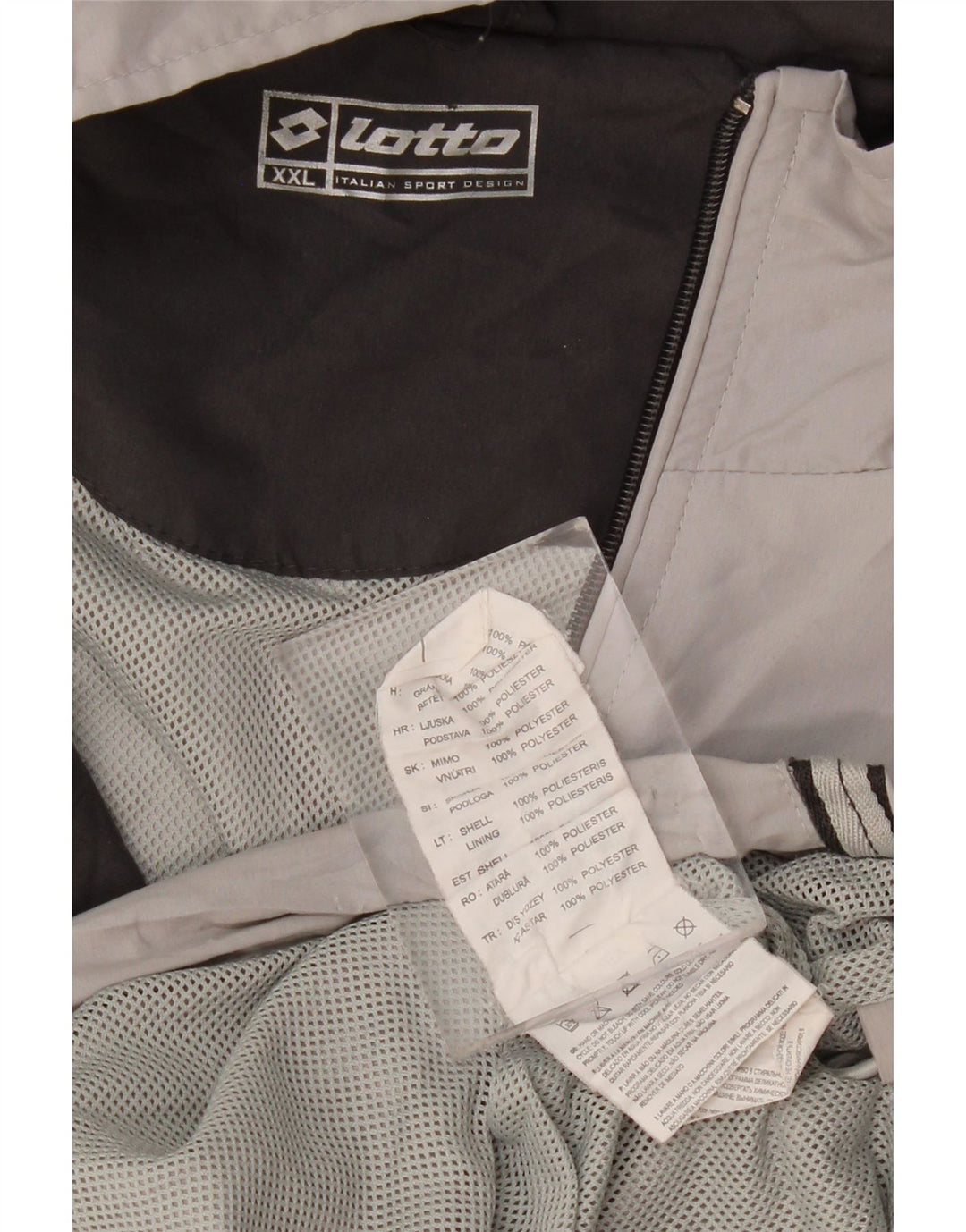 LOTTO Mens Rain Jacket UK 44 2XL Grey Polyester