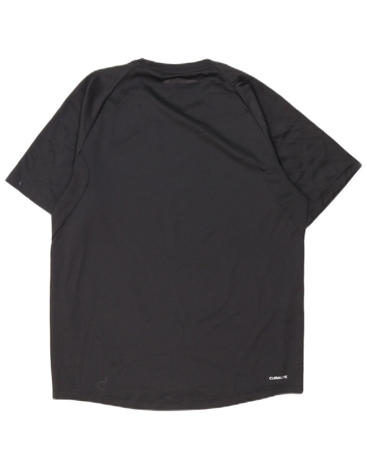 Adidas Mens Climalite Camiseta Top Mediano Negro