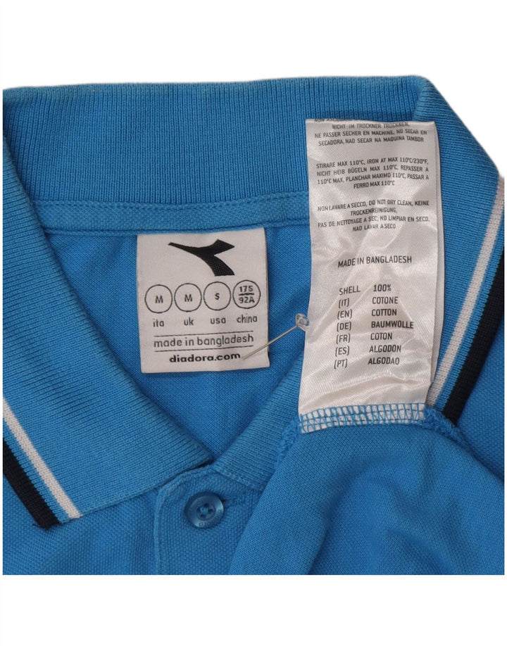 Polo Diadora Hombre Algodón Azul Medio