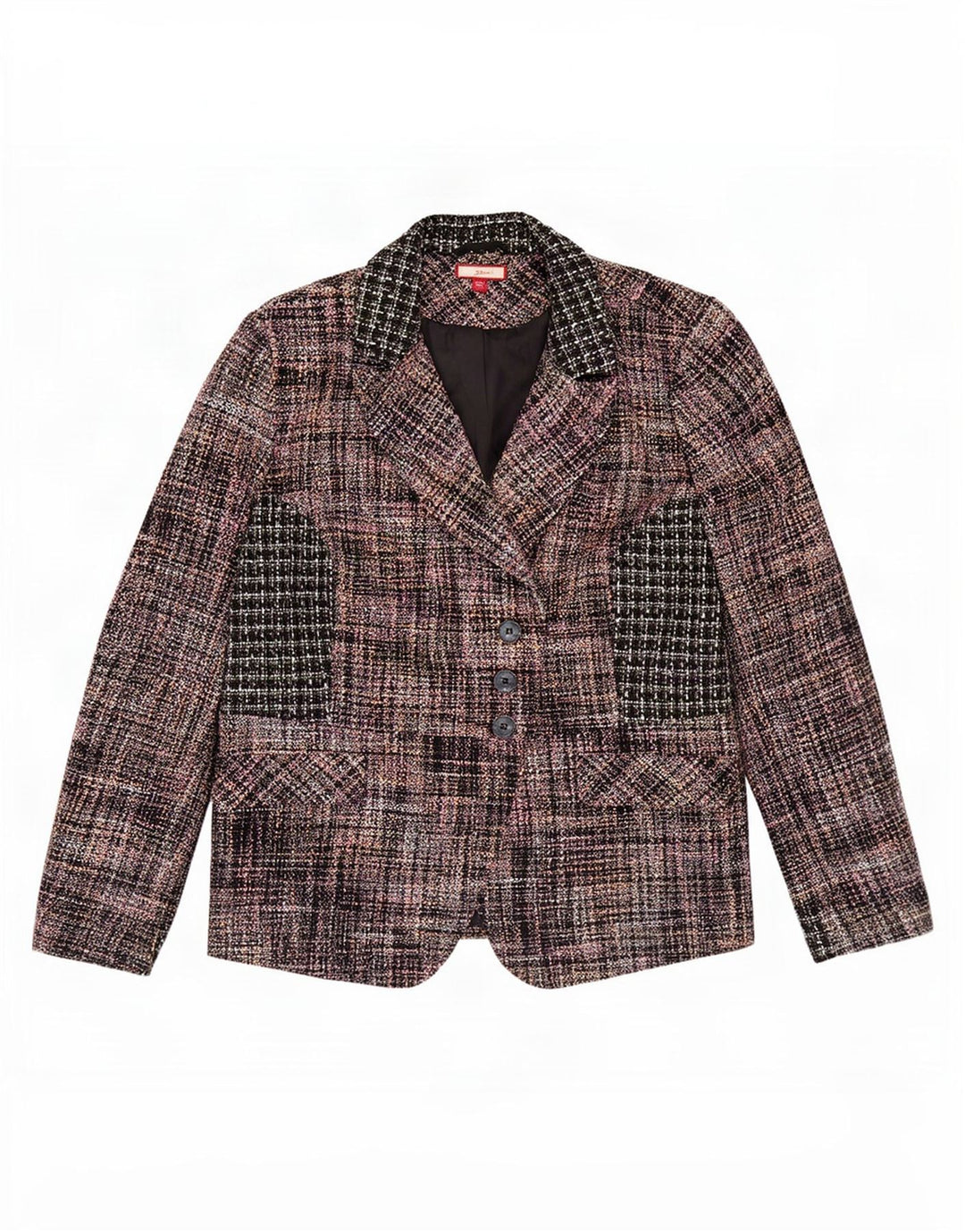 Joe Browns Chaqueta tipo blazer de 3 botones para mujer UK 20 2XL Cuadros multicolores