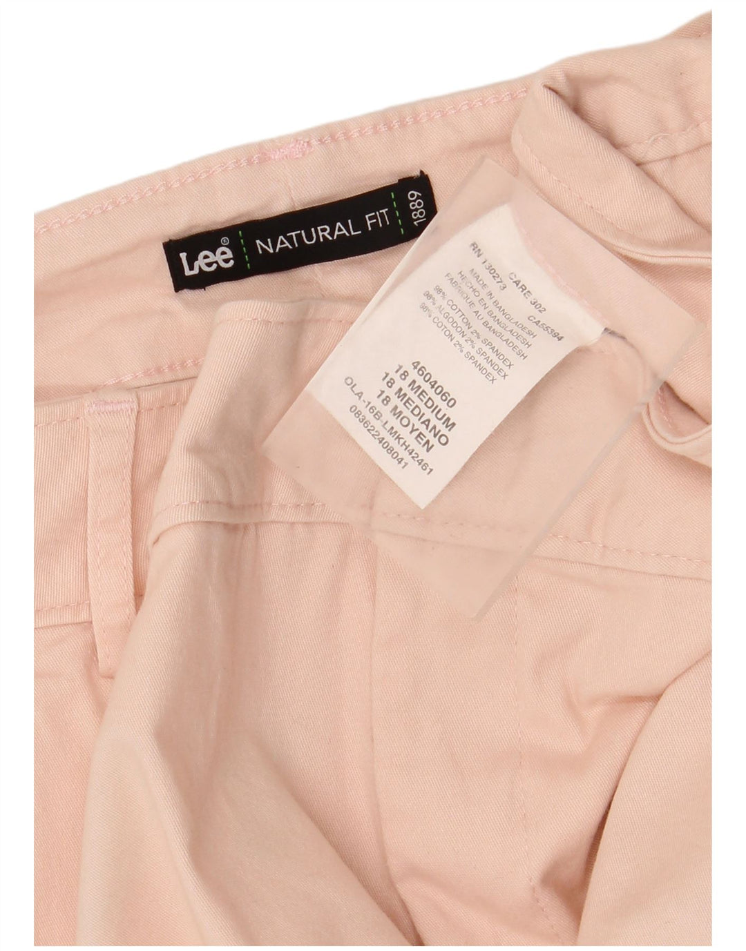Lee Pantalones Capri para Mujer US 18 2XL W40 L21 Algodón Rosa