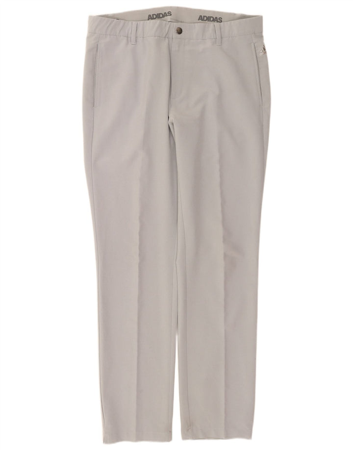 Pantalón chino recto Adidas para hombre W36 L34 Poliéster gris