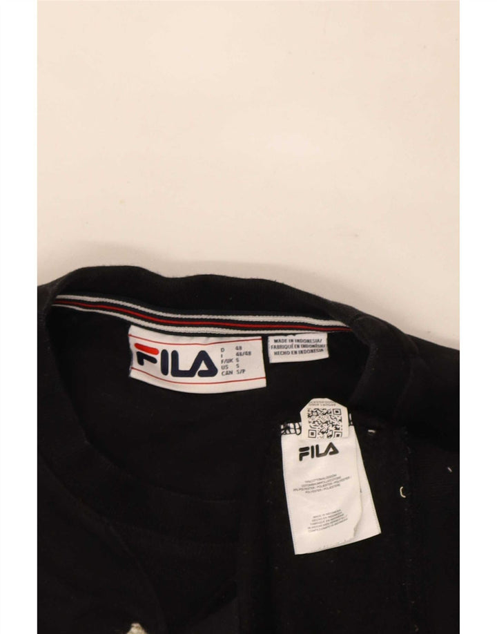 Fila Hombre Sudadera Gráfica Jersey Pequeño Algodón Moteado Negro