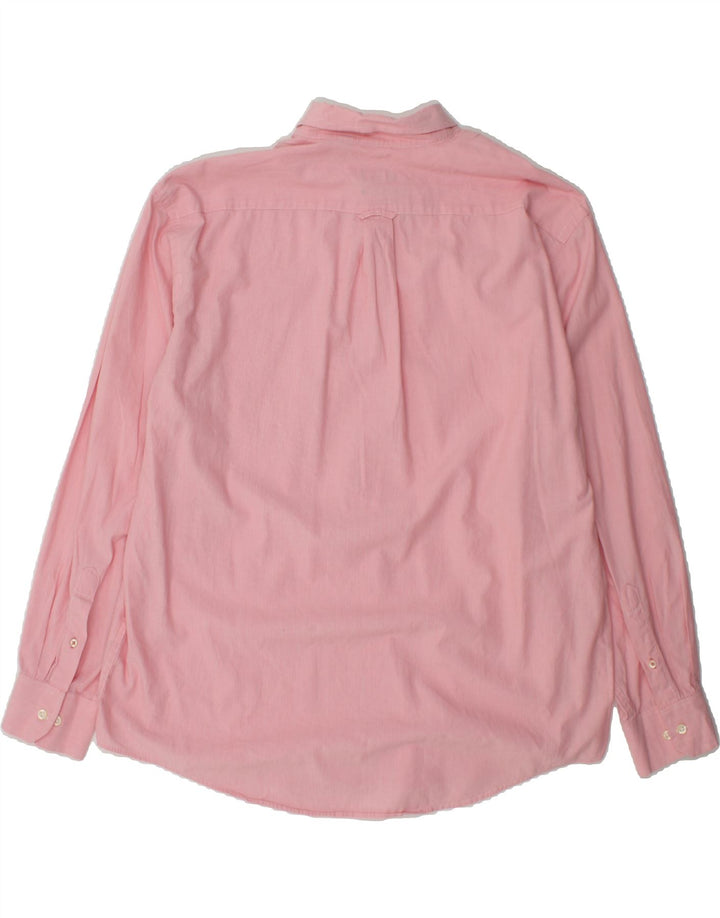 IZOD Mens Shirt XL Pink Pinstripe Cotton Vintage Izod and Second-Hand Izod from Messina Hembry 