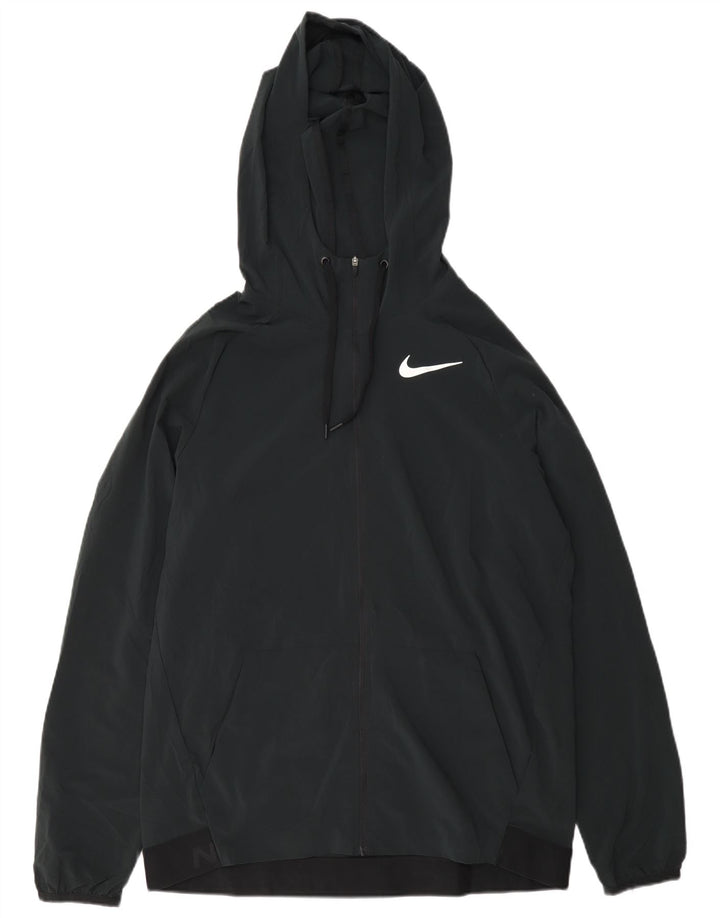 Nike Dri Fit - Chaqueta de chándal con gráfico para hombre, color azul marino mediano