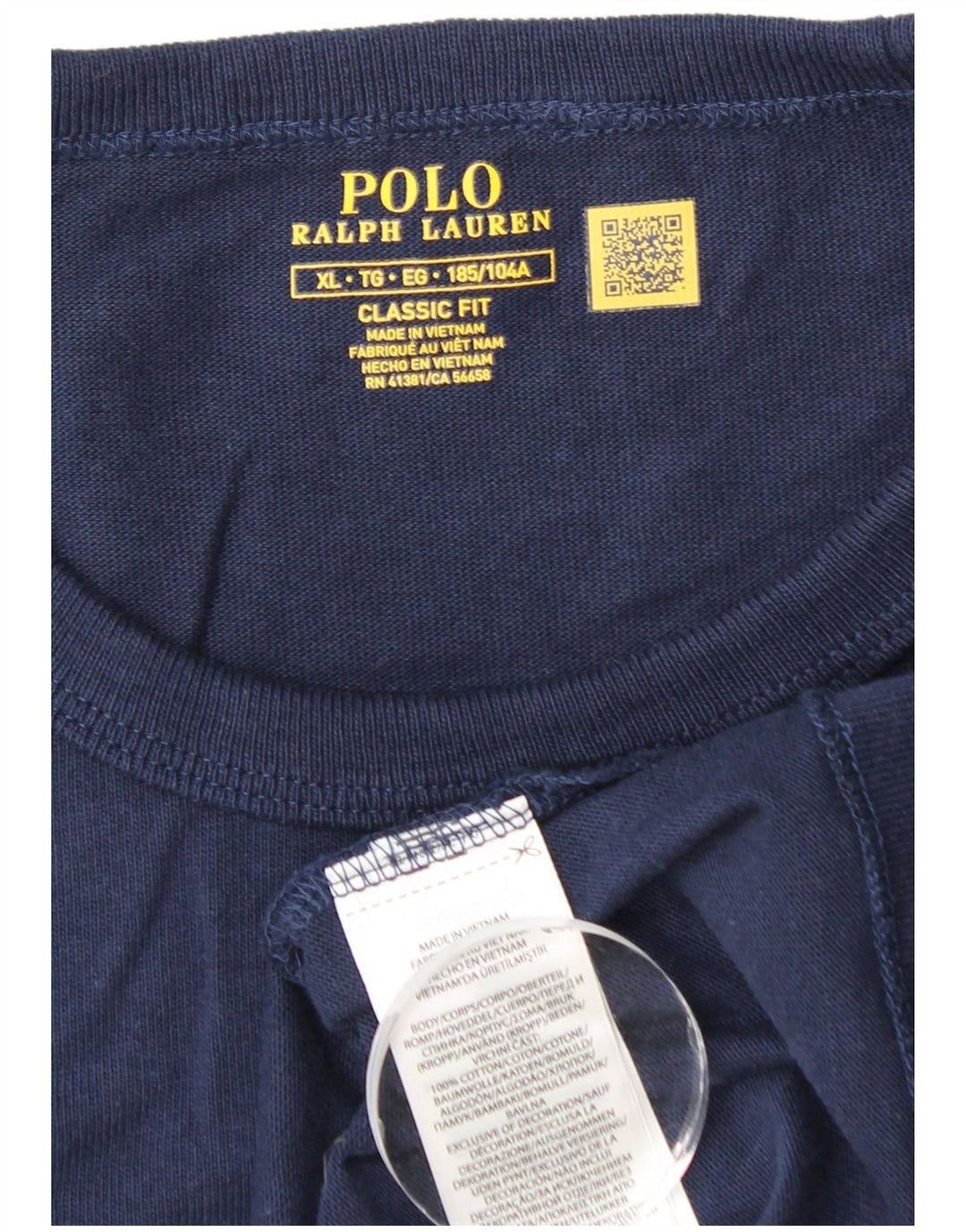 POLO RALPH LAUREN Camiseta Classic Fit para hombre Top XL Algodón azul marino