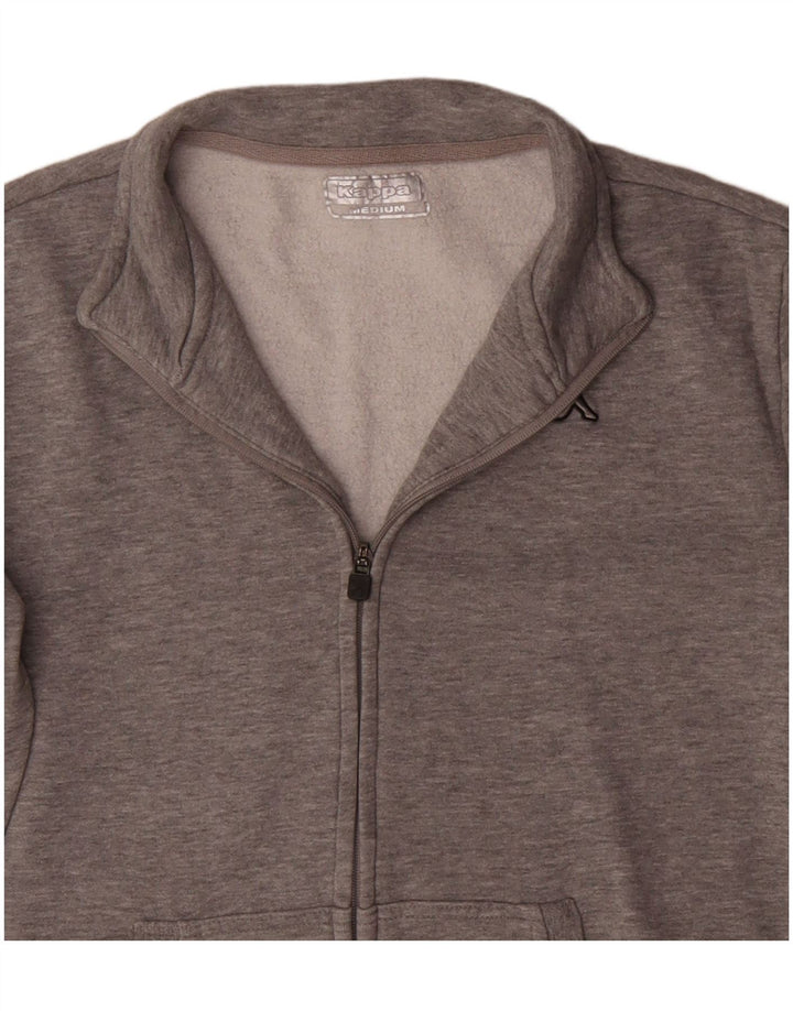 Kappa Hombre Chándal Top Chaqueta De Algodón Gris Medio