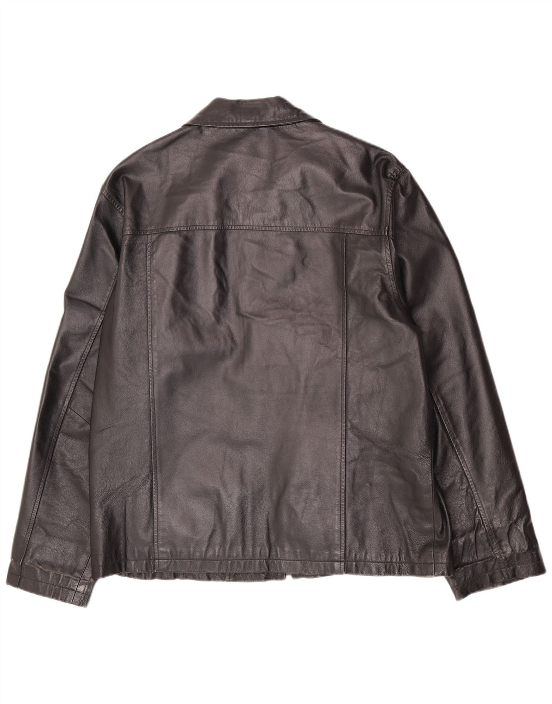 Henry Morell Chaqueta de cuero para hombre IT 50 Grande Negro