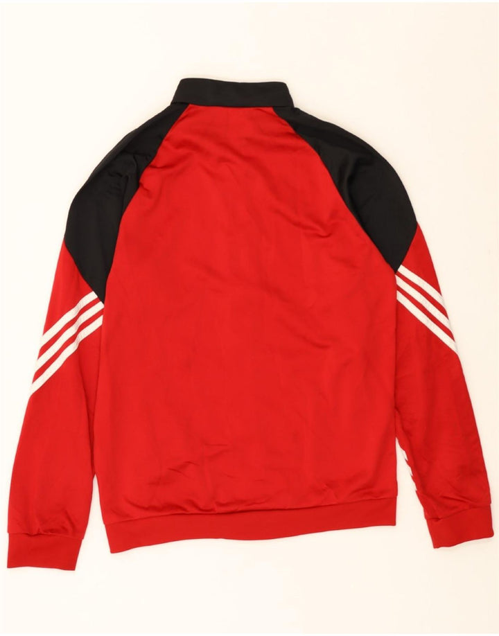 ADIDAS Mens Tracksuit Top Jacket Medium Red Polyester Vintage Adidas and Second-Hand Adidas from Messina Hembry 