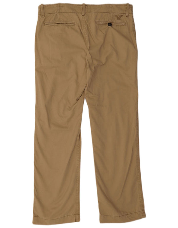 American Eagle Outfitters Pantalones chinos rectos para hombre W36 L32 Algodón beige