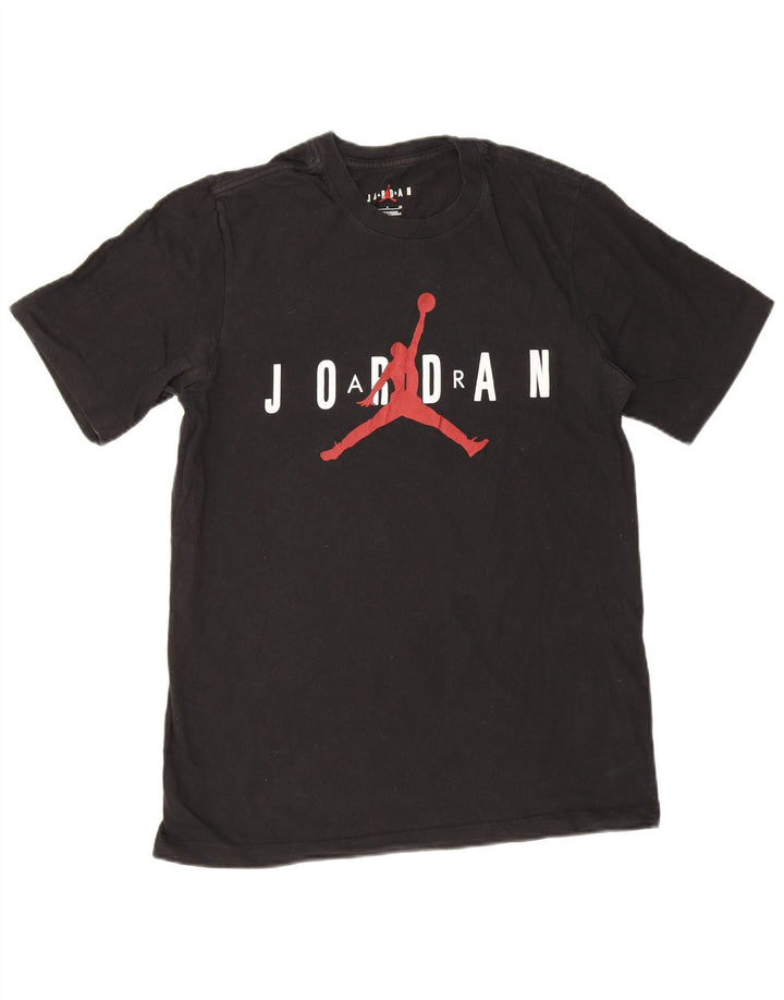 Jordan - Camiseta gráfica para hombre, talla pequeña, algodón negro