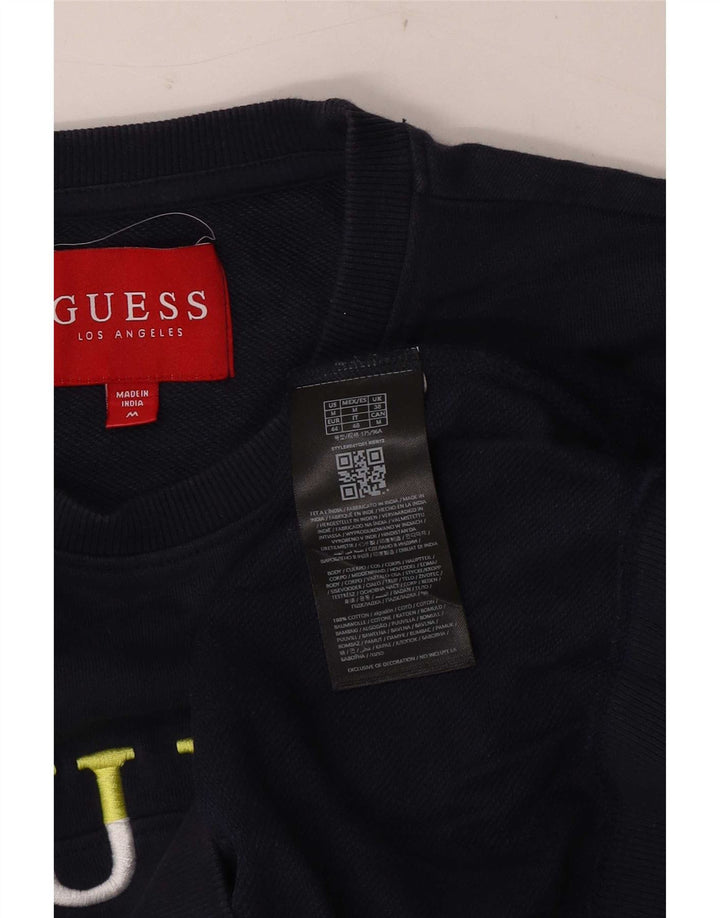 Guess Hombre Sudadera Gráfica Jumper Medium Azul Marino Algodón