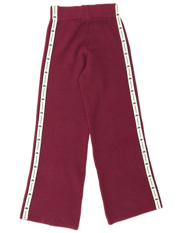 Kappa Pantalones de chándal para mujer UK 44 Large Borgoña Colorblock