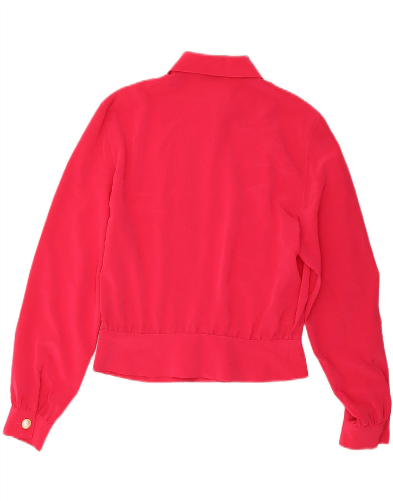 YVES GORIN Womens Shirt Blouse IT 42 Medium Pink Polyester Vintage Yves Gorin and Second-Hand Yves Gorin from Messina Hembry 
