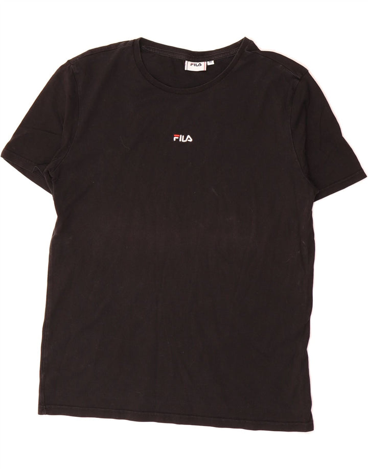 FILA Mens T-Shirt Top Medium Black Cotton Vintage Fila and Second-Hand Fila from Messina Hembry 
