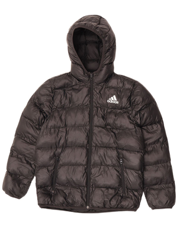 Adidas Chaqueta acolchada con capucha para niño 13-14 años Negro Poliéster
