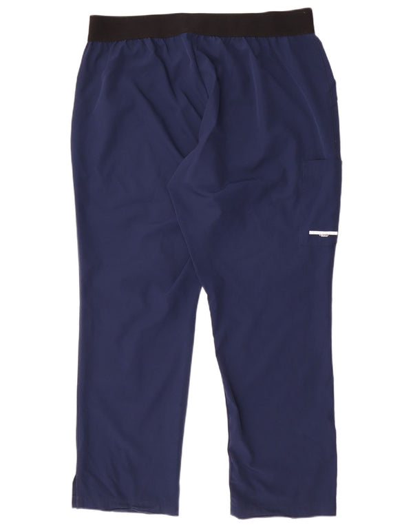 Skechers Pantalón cargo gráfico para hombre XL W36 L30 Azul marino Colorblock