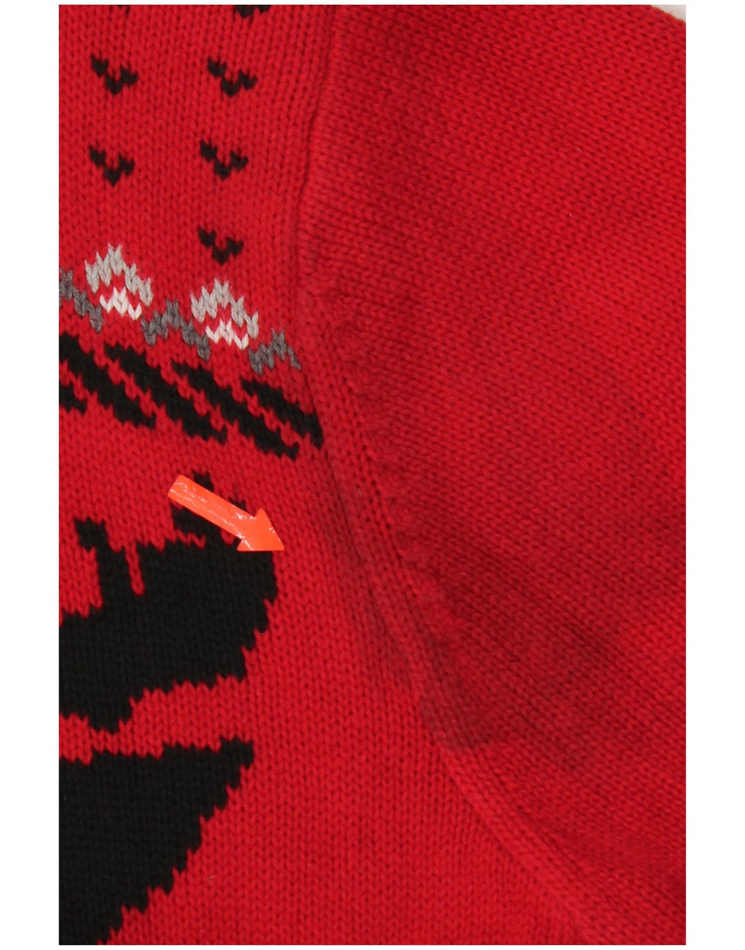 Chaps Suéter tipo jersey con cuello y cremallera para hombre, tamaño grande, color rojo, algodón Fair Isle