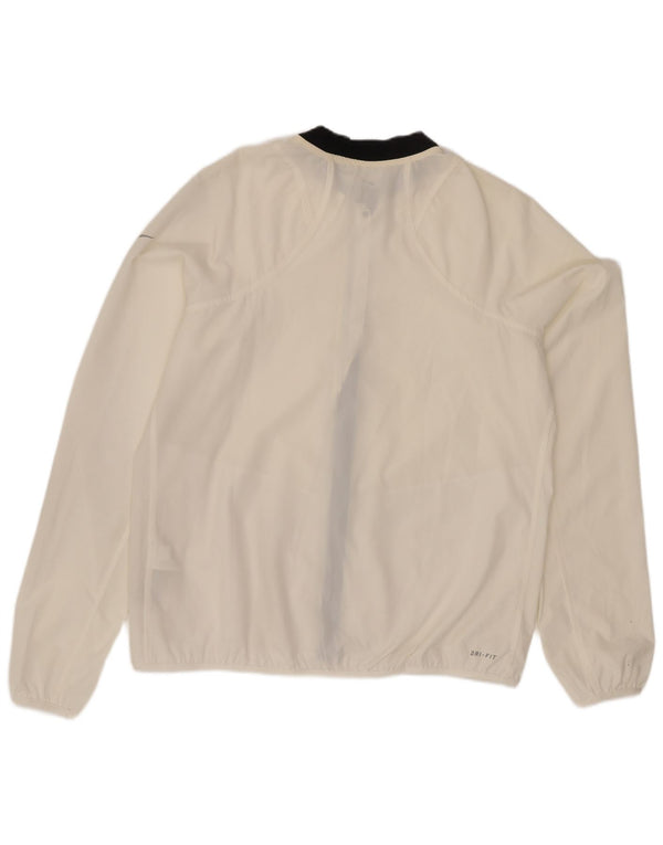 Nike Dri Fit - Chaqueta de chándal para mujer, talla grande, color blanco